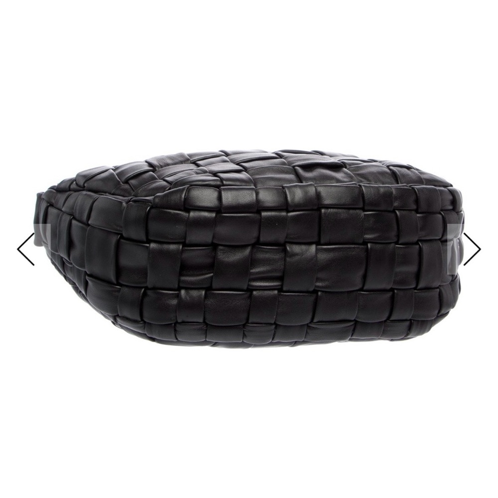 St. Agni Black Leather Woven Shoulder Bag - Picture 6 of 6